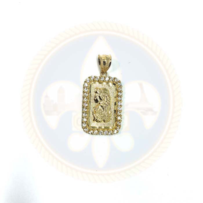 Pendentif homme en Or Jaune 10 Karats Lady Fortuna LFG-010 - OR QUEBEC