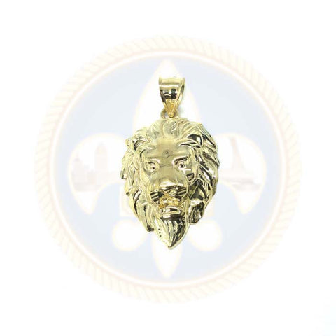 Pendentif Lion or Jaune 10K avec Coupe Diamanté M LGP-013 - OR QUEBEC