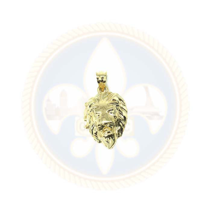 10K Pendentif Lion or Jauune avec Coupe Diamanté LGP-015 - OR QUEBEC