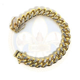 10k 14MM 9.5IN D-Cut Cuban Bracelet MBG-037 - OR QUEBEC