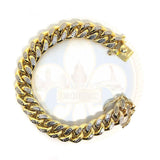 10k 14MM 9.5IN D-Cut Cuban Bracelet MBG-037 - OR QUEBEC