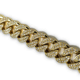 Miami Cuban Link  14K 6.65ct Si Diamonds 14mm Double paver MBG-067 - OR QUEBEC