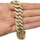 Miami Cuban Link  14K 6.65ct Si Diamonds 14mm Double paver MBG-067 - OR QUEBEC