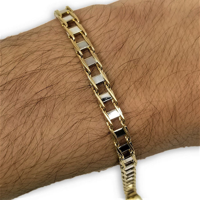 Bracelet 2 tons en or 10k 5.5mm MBG-085 - OR QUEBEC