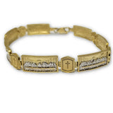 Bracelet dernier repas de jesus en or 10k 10mm MBG-087 - OR QUEBEC