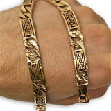 Braceler Versace en or Rose 10k coupe diamond cut MBG-089