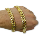 Miami Cuban Link 9mm en or jaune 10 karat MGC-074 - OR QUEBEC