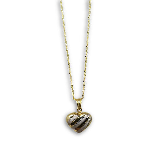 10 Karat Or Jaune Singapour Ceour Versace Collier Femme MNG-303 - OR QUEBEC