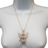 chaine Torsade en or 10 kt & ange 1 bras ouvert en or 10 karat MNG-322 - OR QUEBEC