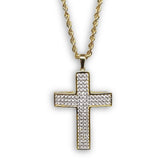 Torsade & Croix Ensemble Collier en or 10k MNG-333 - OR QUEBEC