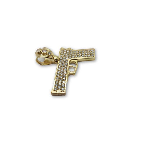 Pendentif Gun Homme 10K en or jaune MPG-258 - OR QUEBEC