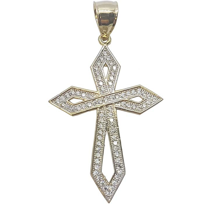 10K en or Jaune Croix Pendentif Homme MPG-304 - OR QUEBEC