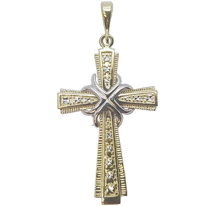 10K en or Jaune Croix Pendentif Homme MPG-305 - OR QUEBEC