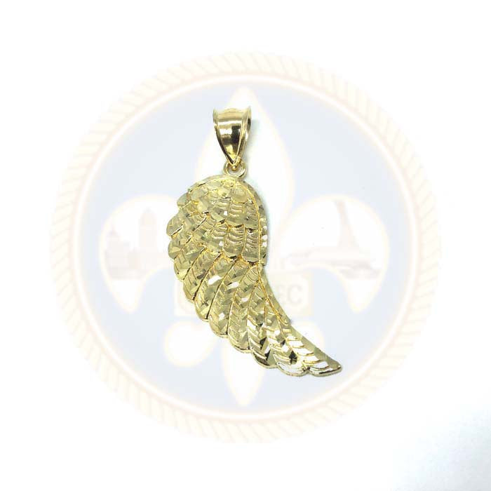 Pendentif en or 10K aile de l'ange Diamond Cut L MPG-363 - OR QUEBEC