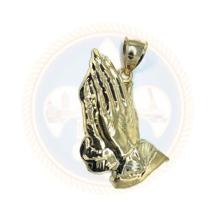 Mains de Prière Pendentif Homme 10K or jaune XL MPG-392