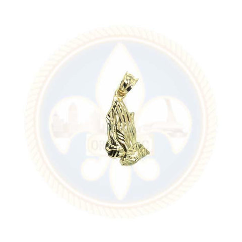 10K Pendentif Homme Mains de Prière en Or Jaune S MPG-393