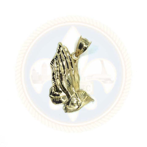 10K Pendentif Homme en or jaune Mains de Prière L MPG-395