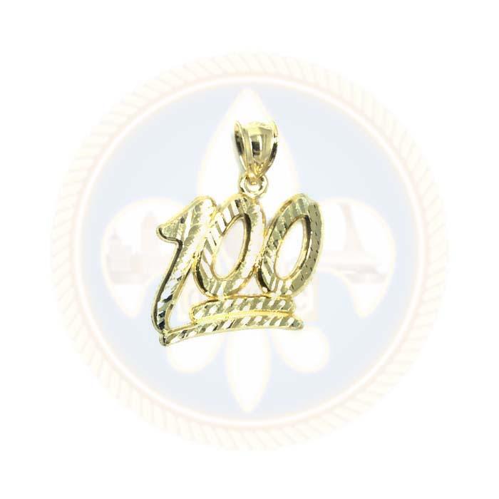 10K Pendentif Homme Emoji 100 en Or Jaune S MPG-401