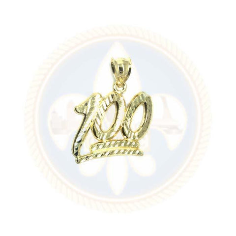 10K Pendentif Homme Emoji 100 en Or Jaune S MPG-401