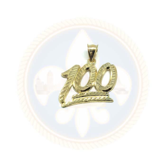 10K Pendentif Homme Emoji 100 en Or Jaune M MPG-402