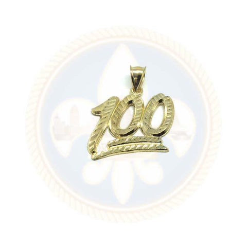 10K Pendentif Homme Emoji 100 en Or Jaune M MPG-402