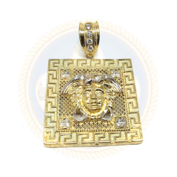 10K Pendentif Homme carré Versace or jaune L MPG-413 - OR QUEBEC