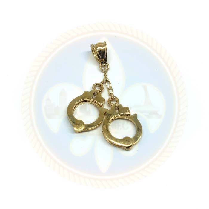 Pendentif Homme menottes10K or jaune MPG-414 - OR QUEBEC