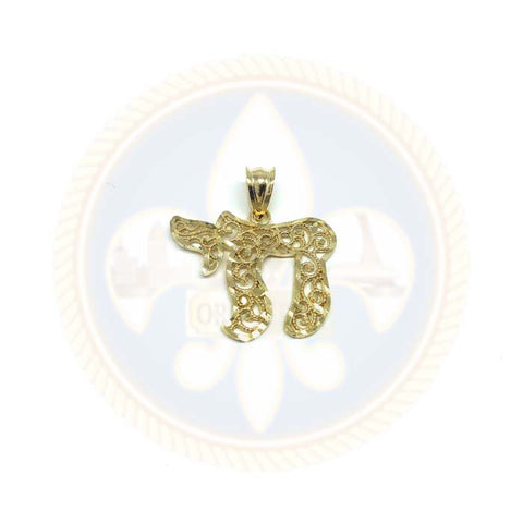 Pendentif Homme Chai 10K or jaune S MPG-418 - OR QUEBEC