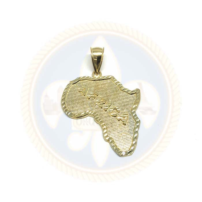 Pendentif en or 10K Carte De L'Afrique XL MPG-424 - OR QUEBEC