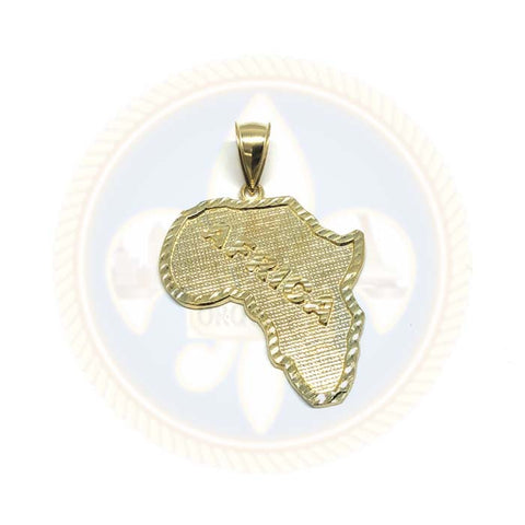 Pendentif en or 10K Carte De L'Afrique XL MPG-424 - OR QUEBEC