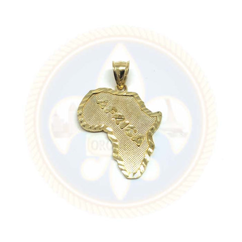 Pendentif Homme La Carte De L'Afrique en or S MPG-425 - OR QUEBEC