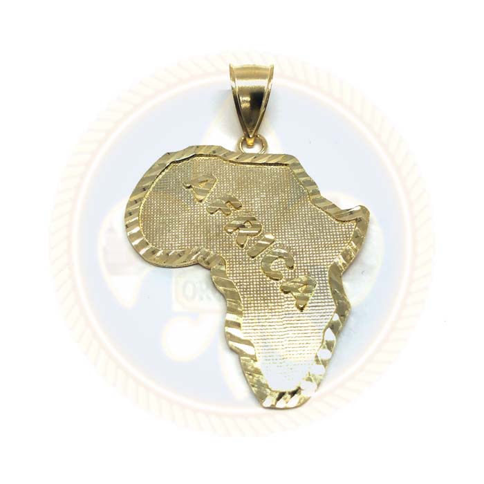 Pendentif La Carte De L'Afrique en OR 10K L MPG-427 - OR QUEBEC