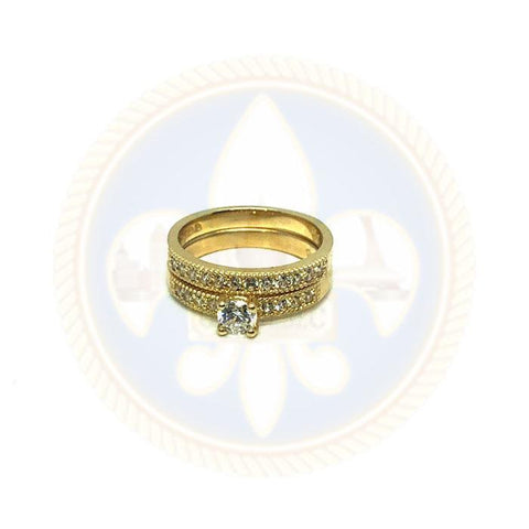 10k Ensemble Bague de Fiançailles SID-0038 - OR QUEBEC