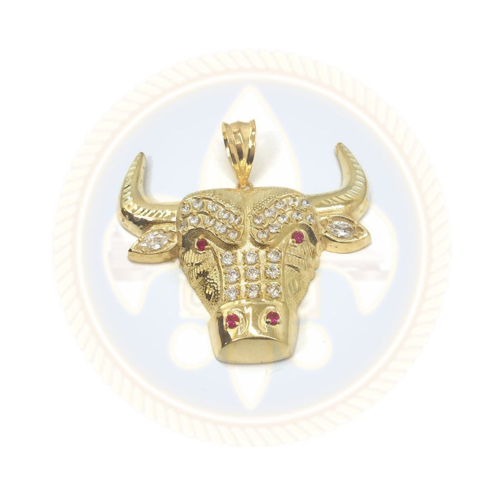 Pendentif en Or 10K Taureau Large WLP_008 - OR QUEBEC