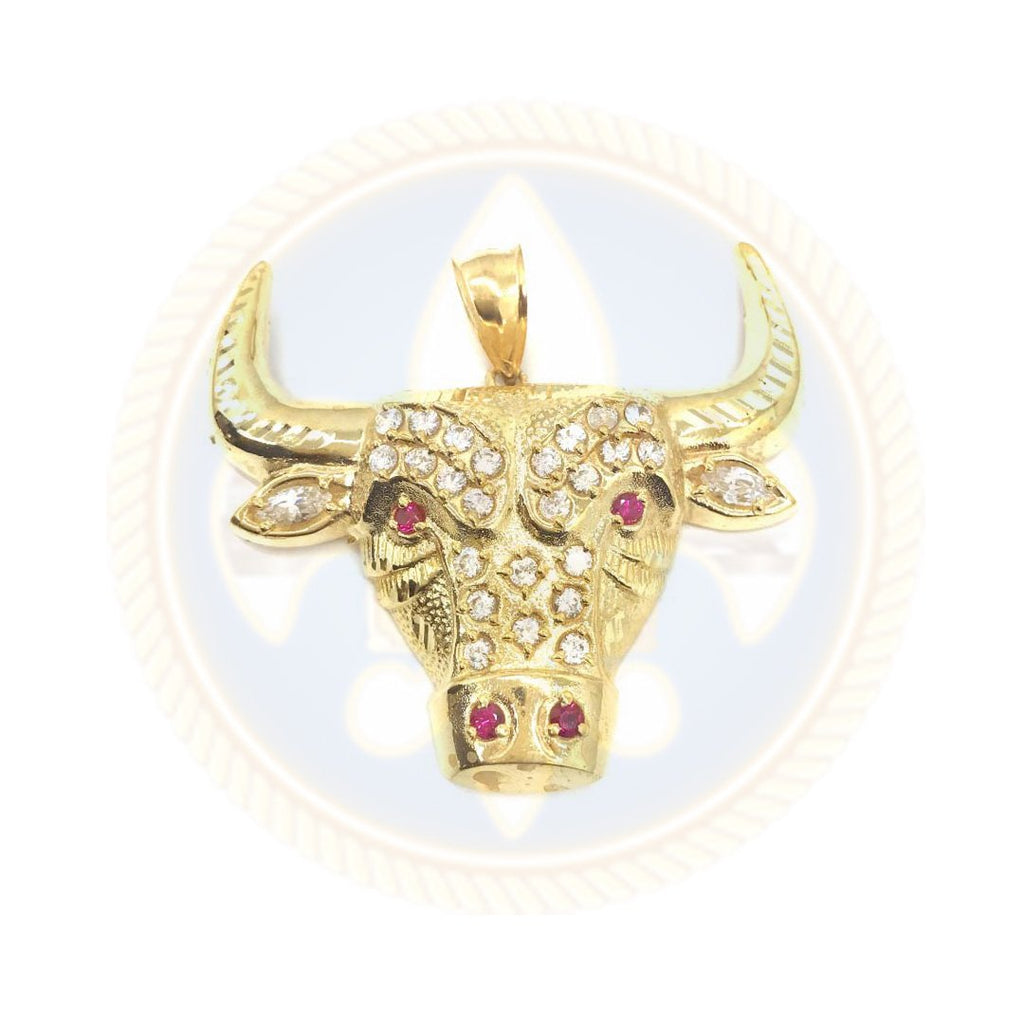 Pendentif en Or 10K Taureau Moyen WLP_025 - OR QUEBEC