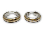 Boucle d'oreille Versace 2 tons en or 10K Special GE-326