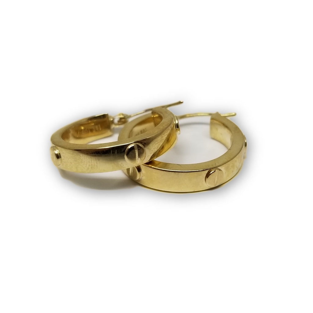 Boucle d'oreille style Cartier en or 10K pour femme GE-334