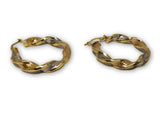 b'oucle d'oreille 3 tons twisted en or 10k Special GE-335 - OR QUEBEC
