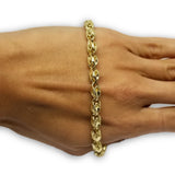 Bracelet Cyclone en or 10K Unisex coupe diamond cut WBG-300 - OR QUEBEC