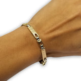Bracelet 3 tons en or 10k pour elle WBG-304 - OR QUEBEC