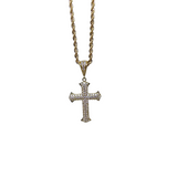 10 Karats Croix  2.5MM Torsade Chaine en or jaune MBS_036