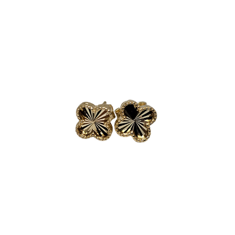 Fleur  en or 10K Boucle d'oreille MBS-1007