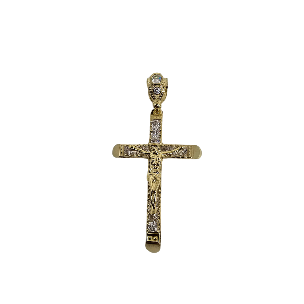 10K OR Pendentif Croix CAL-075