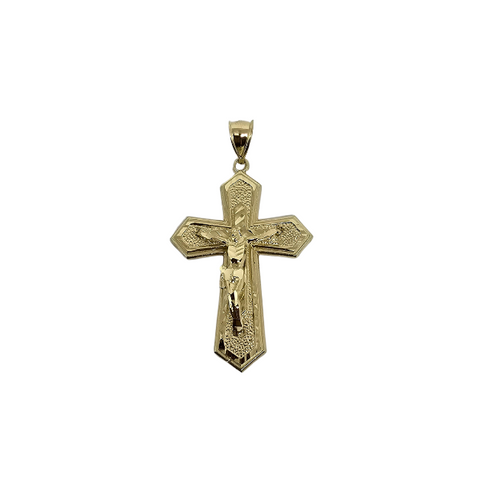 10K Or Jaune Croix Pendentif ASK-1075