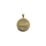 10K Pendentif Homme en or jaune Medaillon dernier souper ASK-1107