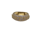 Bague Luis  en Or 10k pierre en cristal  pour homme CAL-002