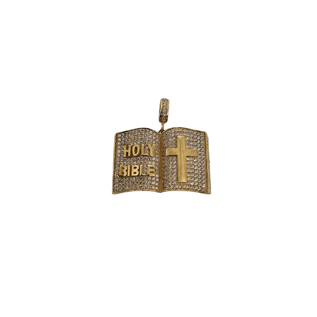 10K Pendentif  Bible  en or jaune