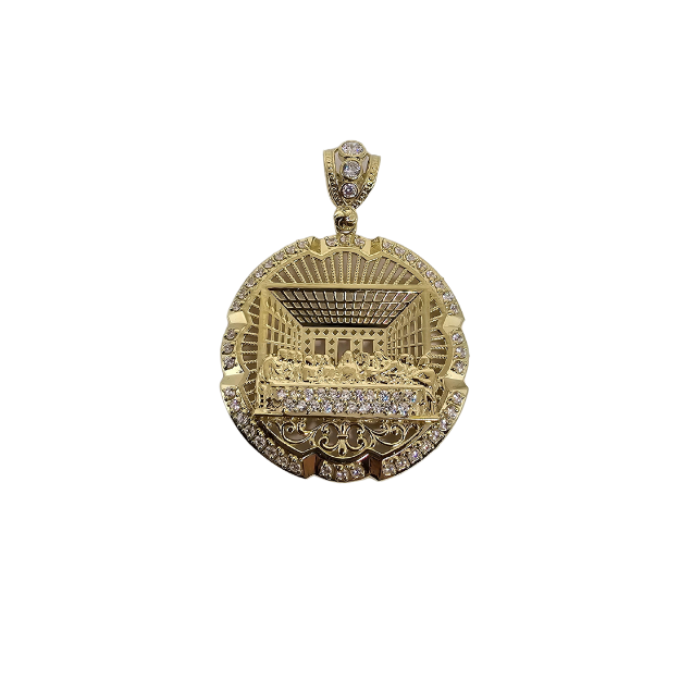 10K Pendentif Homme en or jaune dernier souper  CAL-22