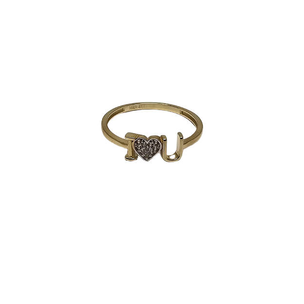 10k Or  Bague I love you HRT_023