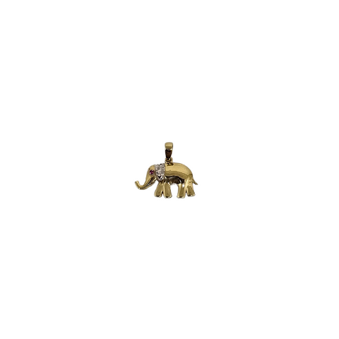 10K Pendentif Elephant  en or jaune